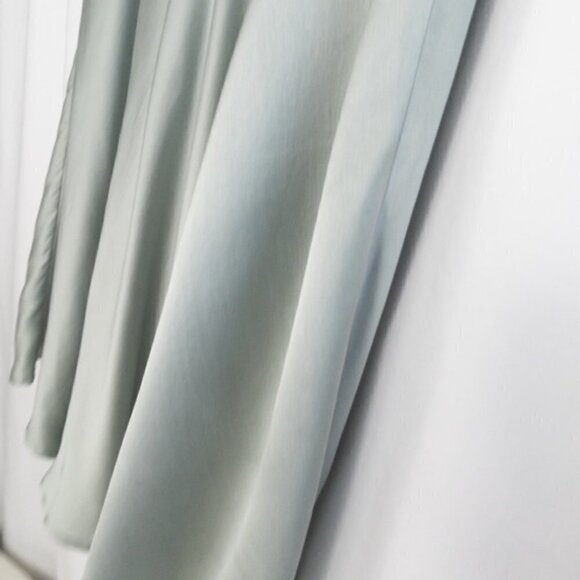 Susie Tompkins Vintage Gray Silk Sleeveless A Line Dress with Lace Accent, Size: - Picture 8 of 15